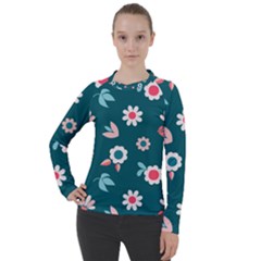 Cute Flowers Flower Seamless Model Spring Women s Pique Long Sleeve Tee