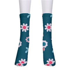 Cute Flowers Flower Seamless Model Spring Crew Socks by Wegoenart