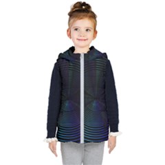 Circle Ring Background Wallpaper Kids  Hooded Puffer Vest