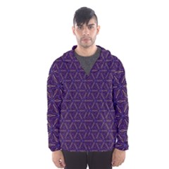 Background Pattern Texture Purple Men s Hooded Windbreaker