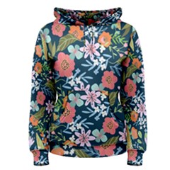 Flowers Flower Flora Nature Floral Background Painting Women s Pullover Hoodie by Wegoenart