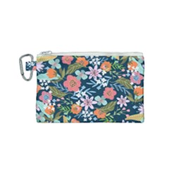 Flowers Flower Flora Nature Floral Background Painting Canvas Cosmetic Bag (small) by Wegoenart