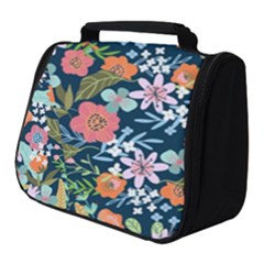 Flowers Flower Flora Nature Floral Background Painting Full Print Travel Pouch (small) by Wegoenart