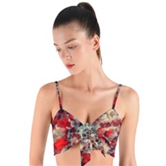 Mirror Fractal Woven Tie Front Bralet by Sparkle