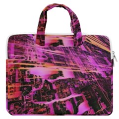 Mirror Fractal Macbook Pro 16  Double Pocket Laptop Bag 