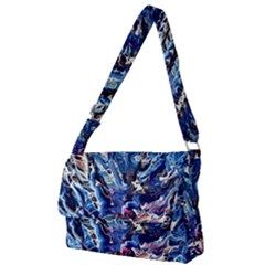 Cobalt Delta Full Print Messenger Bag (l) by kaleidomarblingart