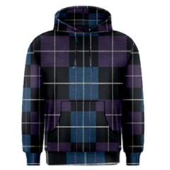 Blue Black Modern Plaids Men s Core Hoodie by ConteMonfrey