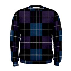 Blue Black Modern Plaids Men s Sweatshirt by ConteMonfrey