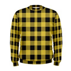 Black And Yellow Small Plaids Men s Sweatshirt by ConteMonfrey