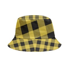 Black And Yellow Small Plaids Inside Out Bucket Hat by ConteMonfrey