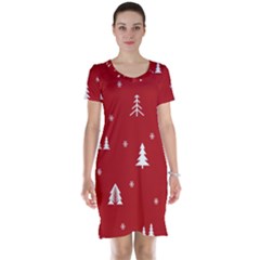 Abstract-cute-christmas Seamless Short Sleeve Nightdress by nateshop