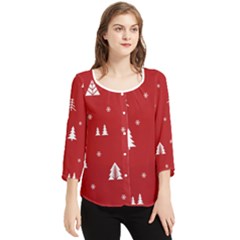 Abstract-cute-christmas Seamless Chiffon Quarter Sleeve Blouse by nateshop