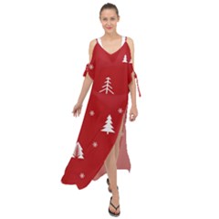 Abstract-cute-christmas Seamless Maxi Chiffon Cover Up Dress by nateshop