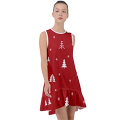 Abstract-cute-christmas Seamless Frill Swing Dress by nateshop
