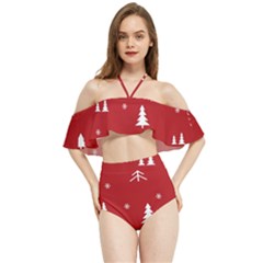 Abstract-cute-christmas Seamless Halter Flowy Bikini Set  by nateshop