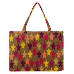 Abstract-flower Gold Zipper Medium Tote Bag by nateshop