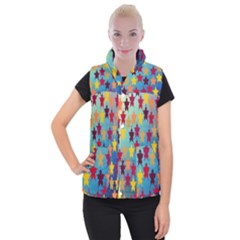 Abstract-flower,bacground Women s Button Up Vest by nateshop