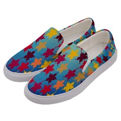 Abstract-flower,bacground Men s Canvas Slip Ons by nateshop