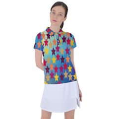 Abstract-flower,bacground Women s Polo Tee