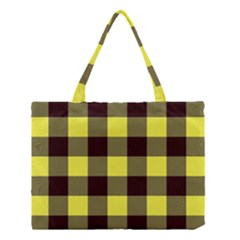 Black And Yellow Plaids Medium Tote Bag by ConteMonfrey