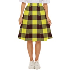 Black And Yellow Plaids Classic Short Skirt by ConteMonfrey