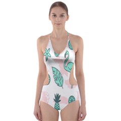 Art Geometric Cut-out One Piece Swimsuit by nateshop