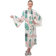 Art Geometric Maxi Velour Kimono by nateshop