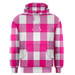 Pink And White Plaids Men s Core Hoodie by ConteMonfrey