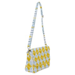 Background-box Yellow Shoulder Bag With Back Zipper by nateshop