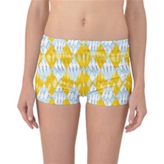 Background-box Yellow Reversible Boyleg Bikini Bottoms