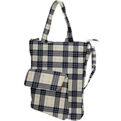 Gray And Yellow Plaids  Shoulder Tote Bag by ConteMonfrey