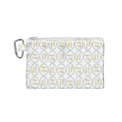 Background-cute-christmas Gold Canvas Cosmetic Bag (small) by nateshop