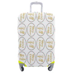 Background-cute-christmas Gold Luggage Cover (medium) by nateshop