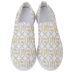 Background-cute-christmas Gold Men s Slip On Sneakers by nateshop