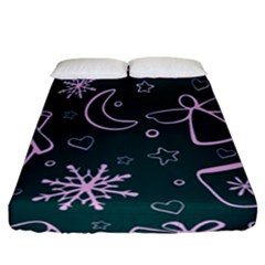Background-cute Christmas Fitted Sheet (california King Size) by nateshop