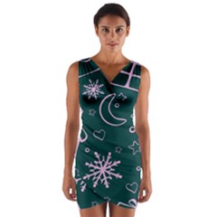 Background-cute Christmas Wrap Front Bodycon Dress by nateshop