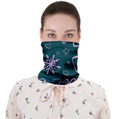 Background-cute Christmas Face Covering Bandana (adult)