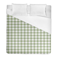 Green Tea White Small Plaids Duvet Cover (full/ Double Size) by ConteMonfrey