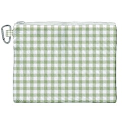 Green Tea White Small Plaids Canvas Cosmetic Bag (xxl) by ConteMonfrey