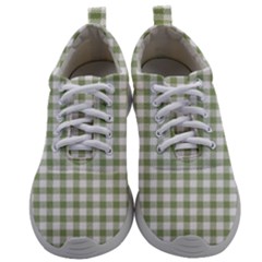 Green Tea White Small Plaids Mens Athletic Shoes by ConteMonfrey