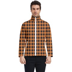 Orange Black Small Plaids Men s Bomber Jacket