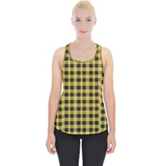 Black And Yellow Small Plaids Piece Up Tank Top by ConteMonfrey