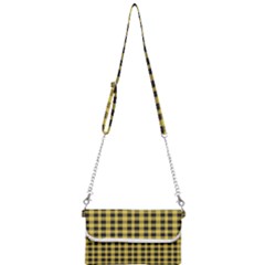 Black And Yellow Small Plaids Mini Crossbody Handbag by ConteMonfrey