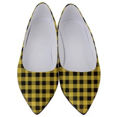 Black And Yellow Small Plaids Women s Low Heels by ConteMonfrey