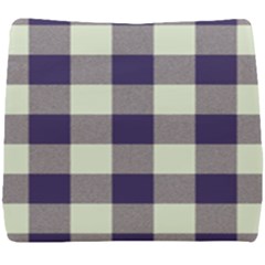 Blue Purple And White Plaids Seat Cushion by ConteMonfrey