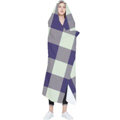 Blue Purple And White Plaids Wearable Blanket by ConteMonfrey