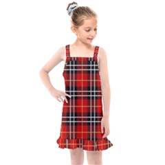 Black, White And Red Classic Plaids Kids  Overall Dress by ConteMonfrey