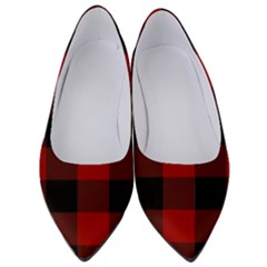 Red And Black Plaids Women s Low Heels by ConteMonfrey