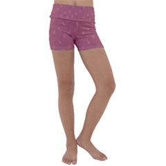 Background-flower Pattern Kids  Lightweight Velour Yoga Shorts by nateshop