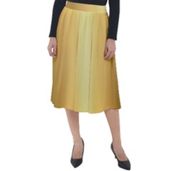 Background-gold Classic Velour Midi Skirt  by nateshop